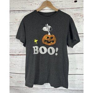 Halloween Peanuts Charlie Brown Snoopy Boo  Woodstock Pumpkin T-Shirt Medium